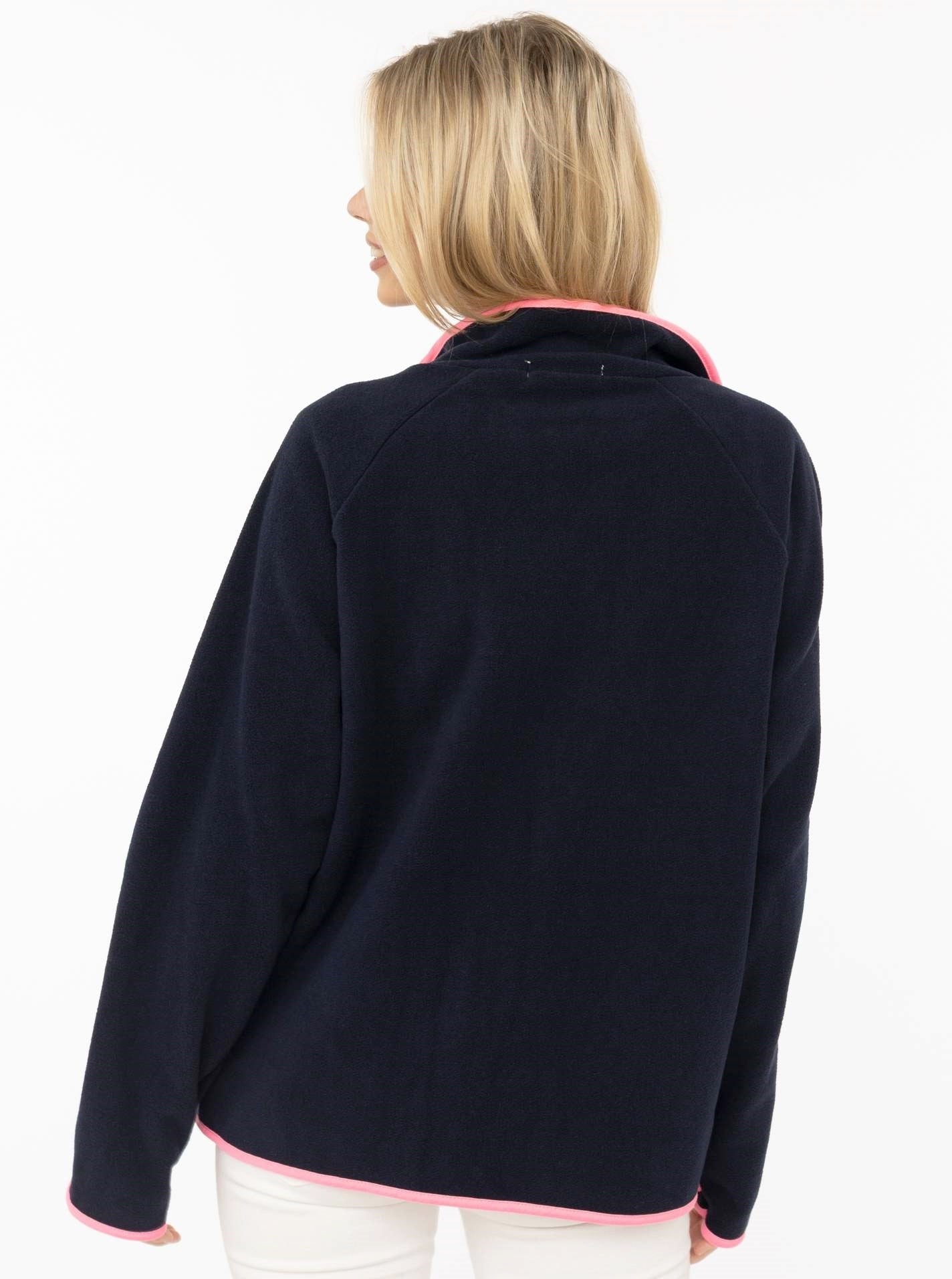💕 Zwillingsherz Fleecejacke "Neon Details" Marine
