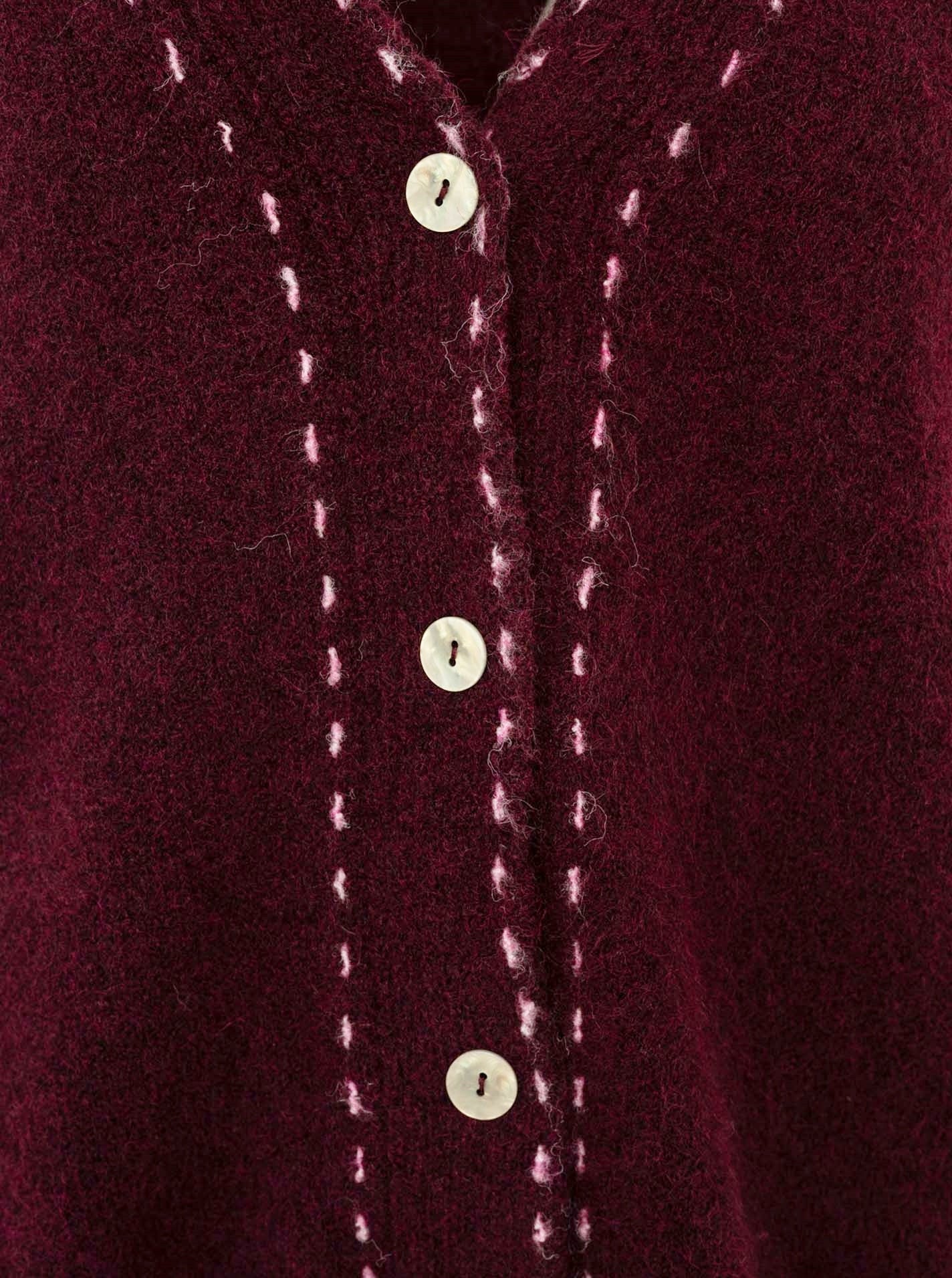 💕 Zwillingsherz Cardigan Strickjacke "Tracht" Bordeaux