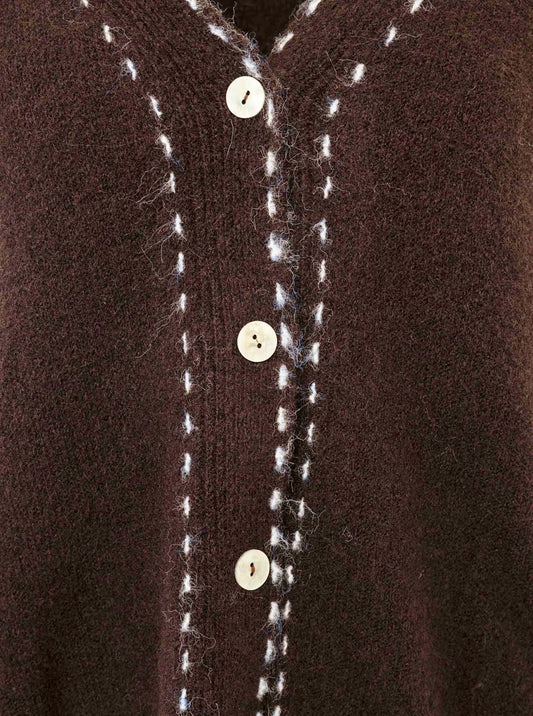 💕 Zwillingsherz Cardigan Strickjacke "Tracht" Braun