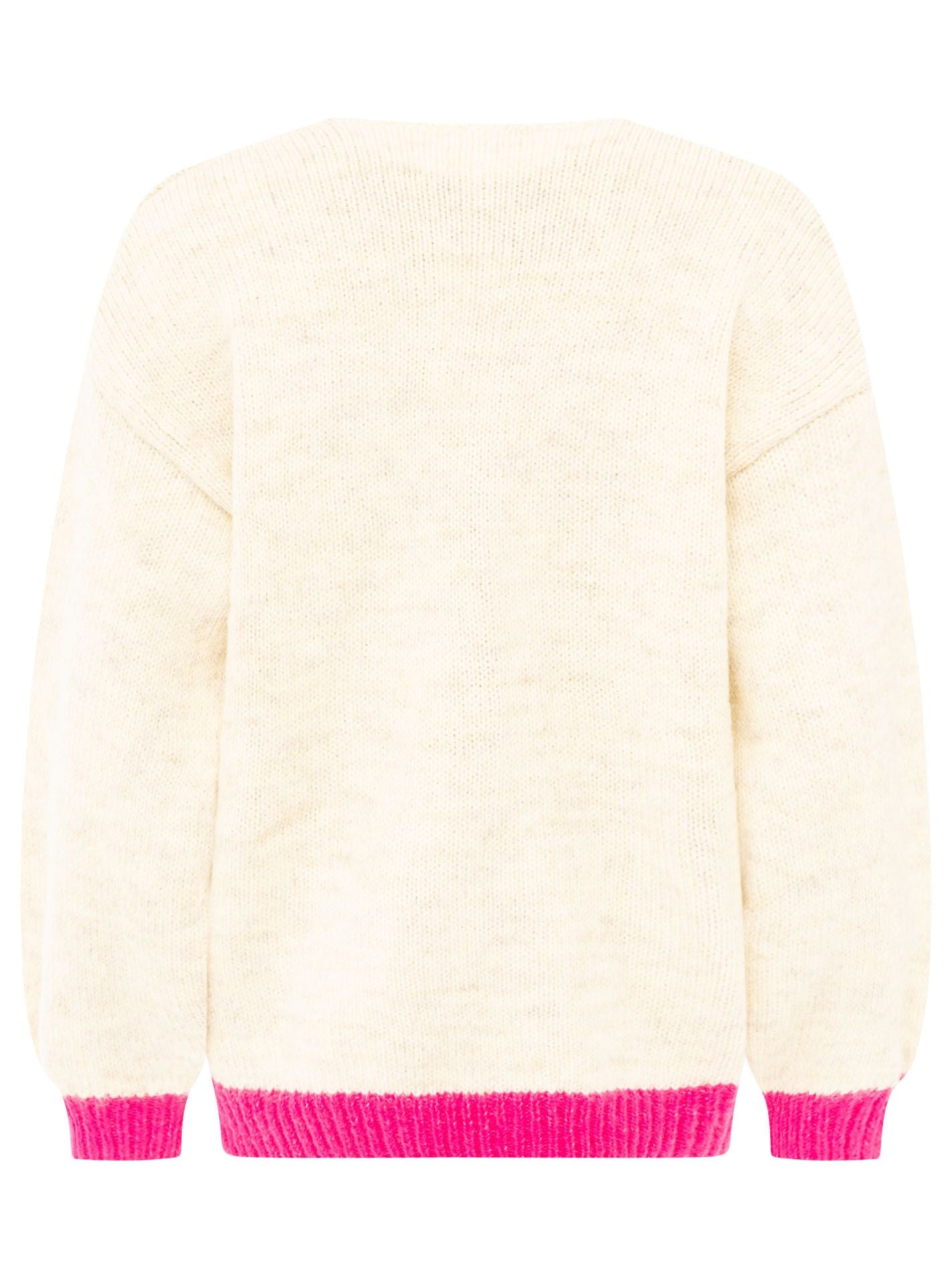 💕 Zwillingsherz Pullover Pulli "Smile More" Beige