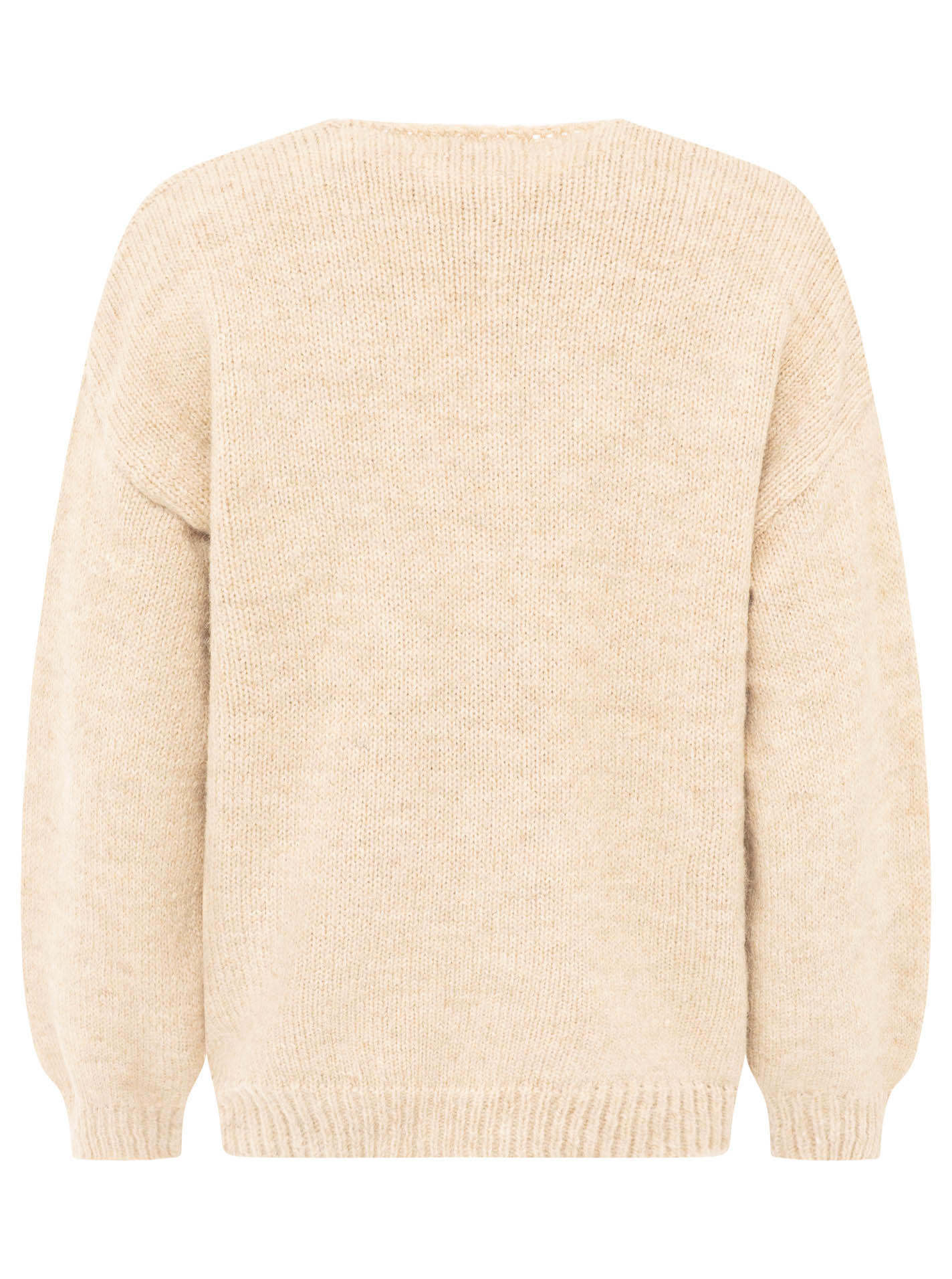 💕 Zwillingsherz Oversize Pullover Pulli "Love More" Beige