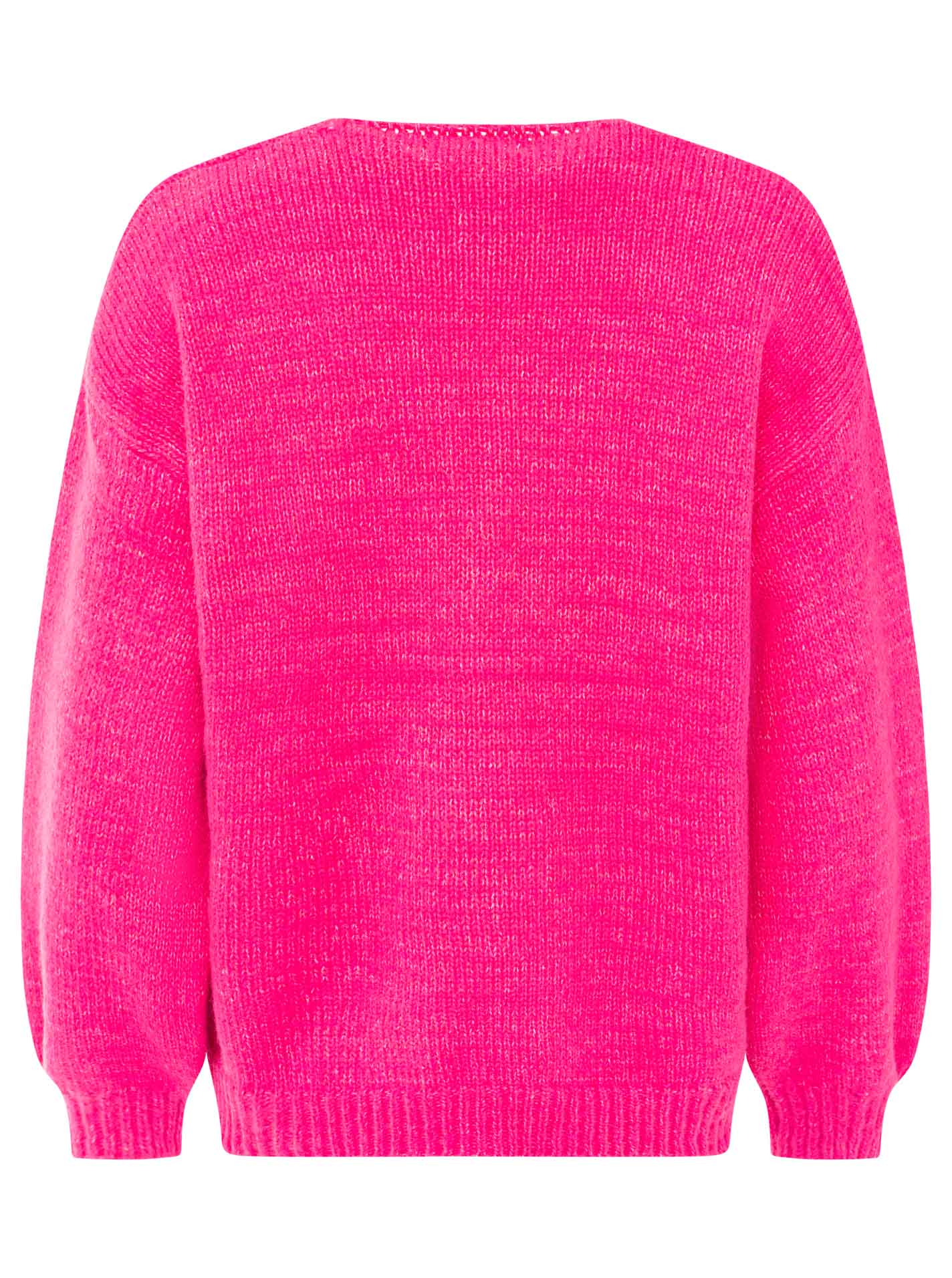 💕 Zwillingsherz Oversize Pullover Pulli "Love More" Neonpink