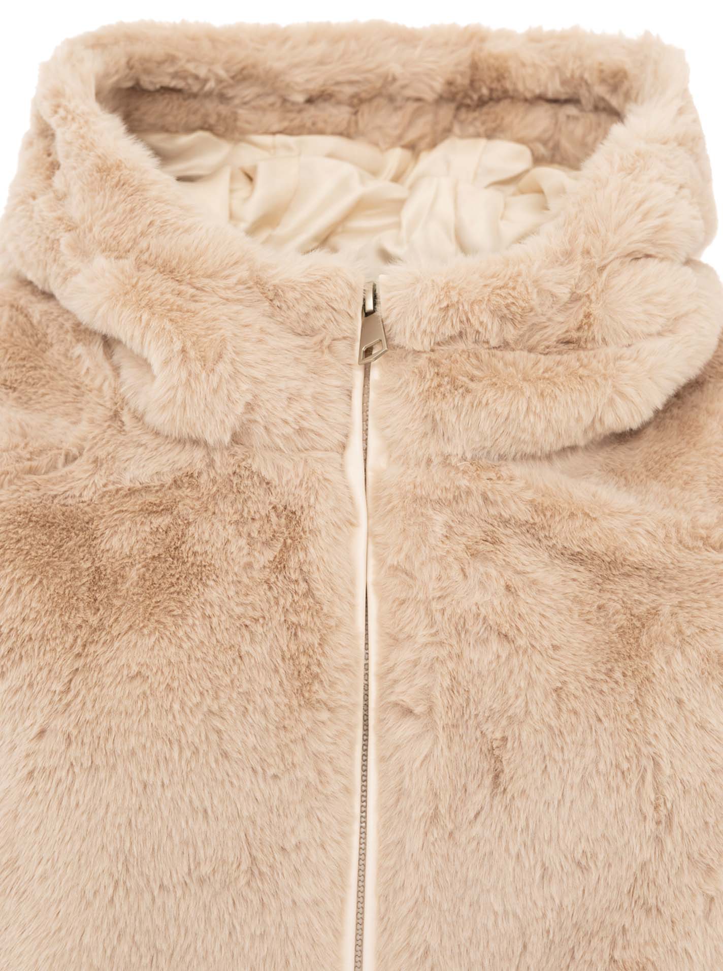 💕 Zwillingsherz Weste "Hood" Fellweste Beige