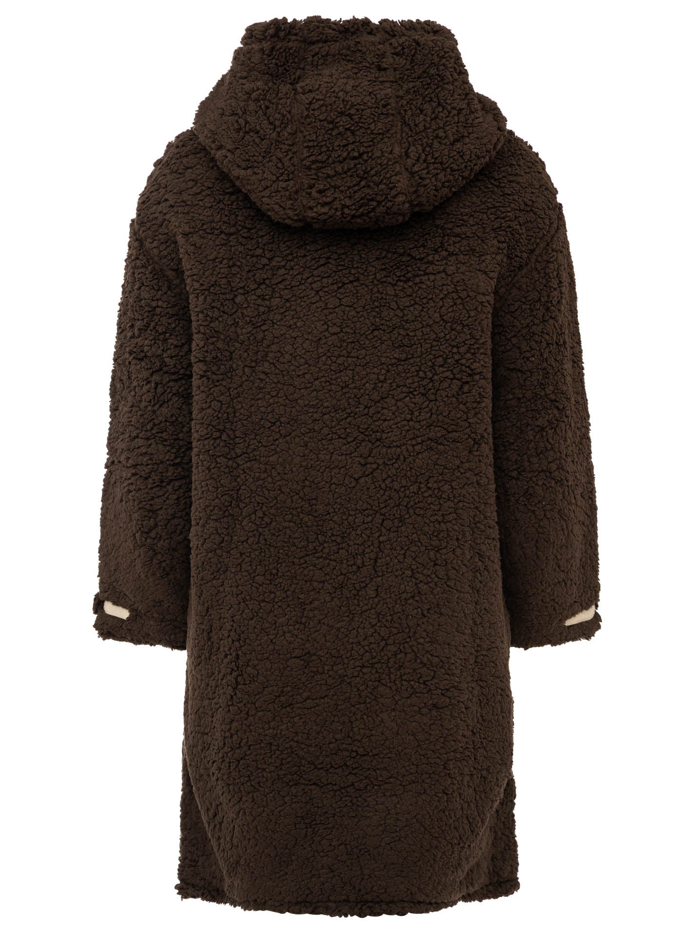 💕 Zwillingsherz Oversize Windjacke Inside Out "Teddy" Dunkelbraun