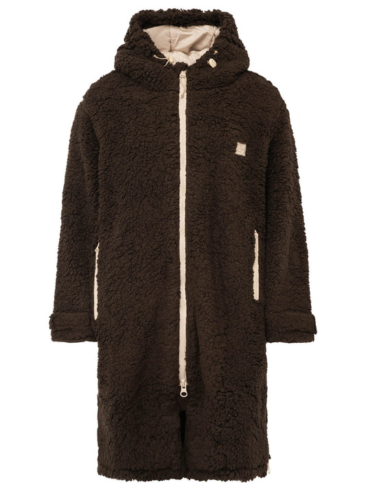 💕 Zwillingsherz Oversize Windjacke Inside Out "Teddy" Dunkelbraun