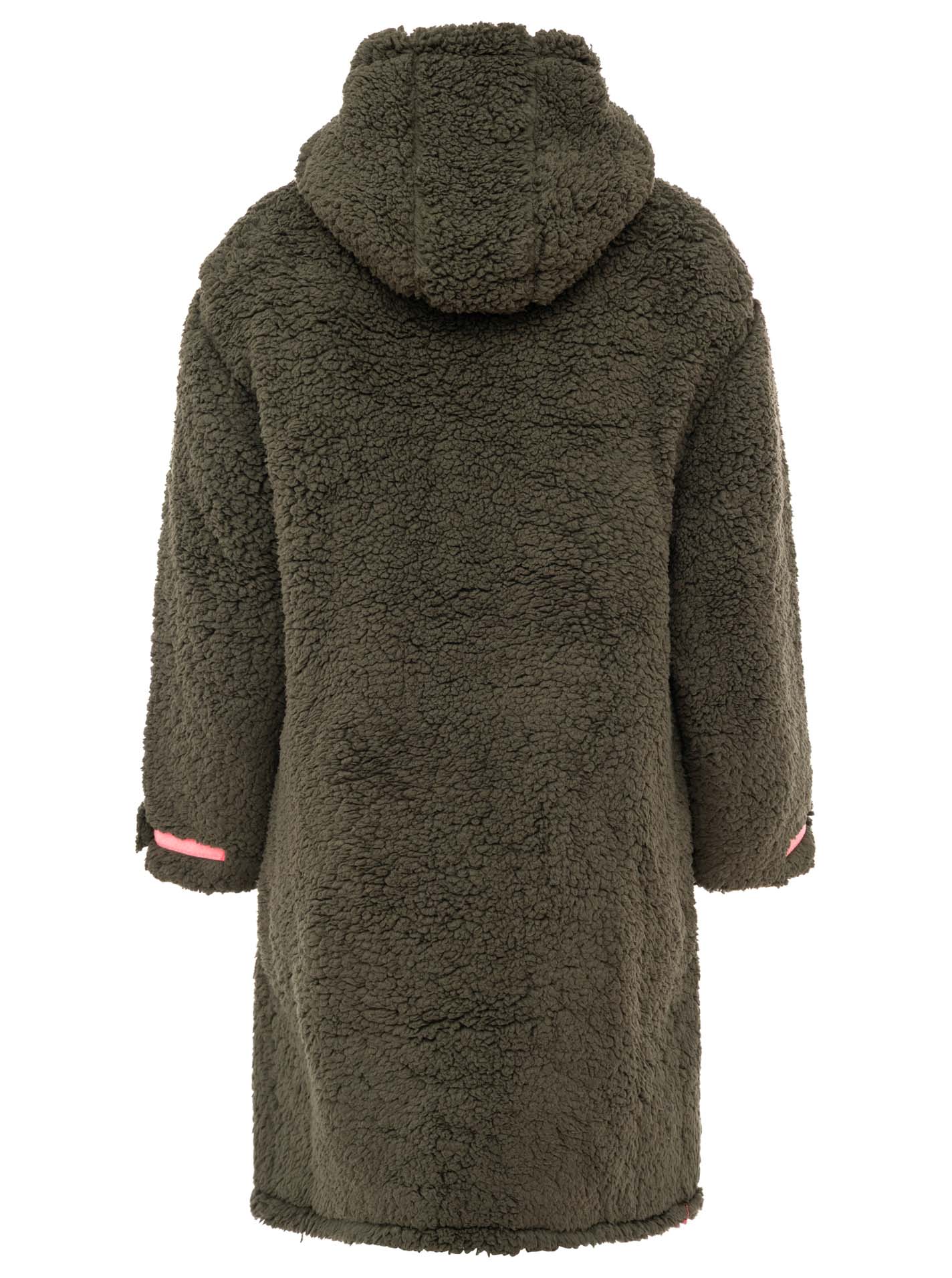 💕 Zwillingsherz Oversize Windjacke Inside Out "Teddy" Khaki