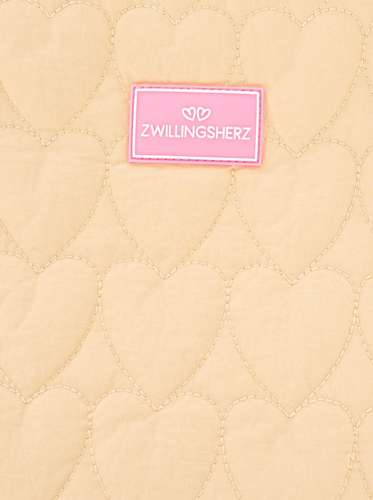 💕 Zwillingsherz Shopper "Heart Steppung" Tasche Beige