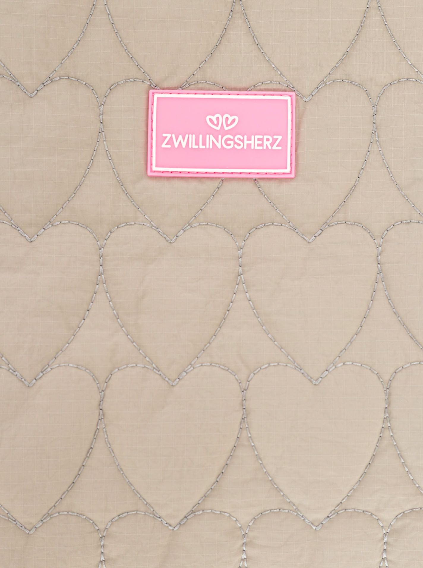 💕 Zwillingsherz Shopper "Heart Steppung" Tasche Grau