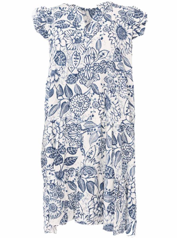 💕 Zwillingsherz Kleid "Flowers" Blau