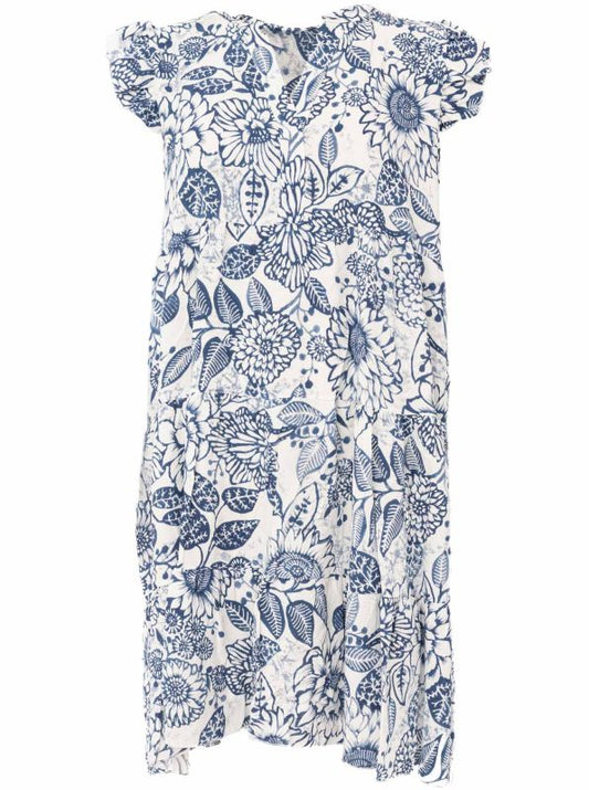 💕 Zwillingsherz Kleid "Flowers" Blau
