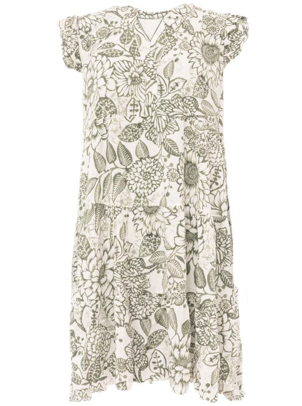 💕 Zwillingsherz Kleid "Flowers" Khaki