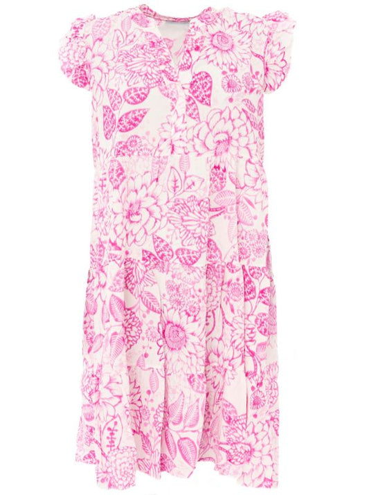 💕 Zwillingsherz Kleid "Flowers" Pink