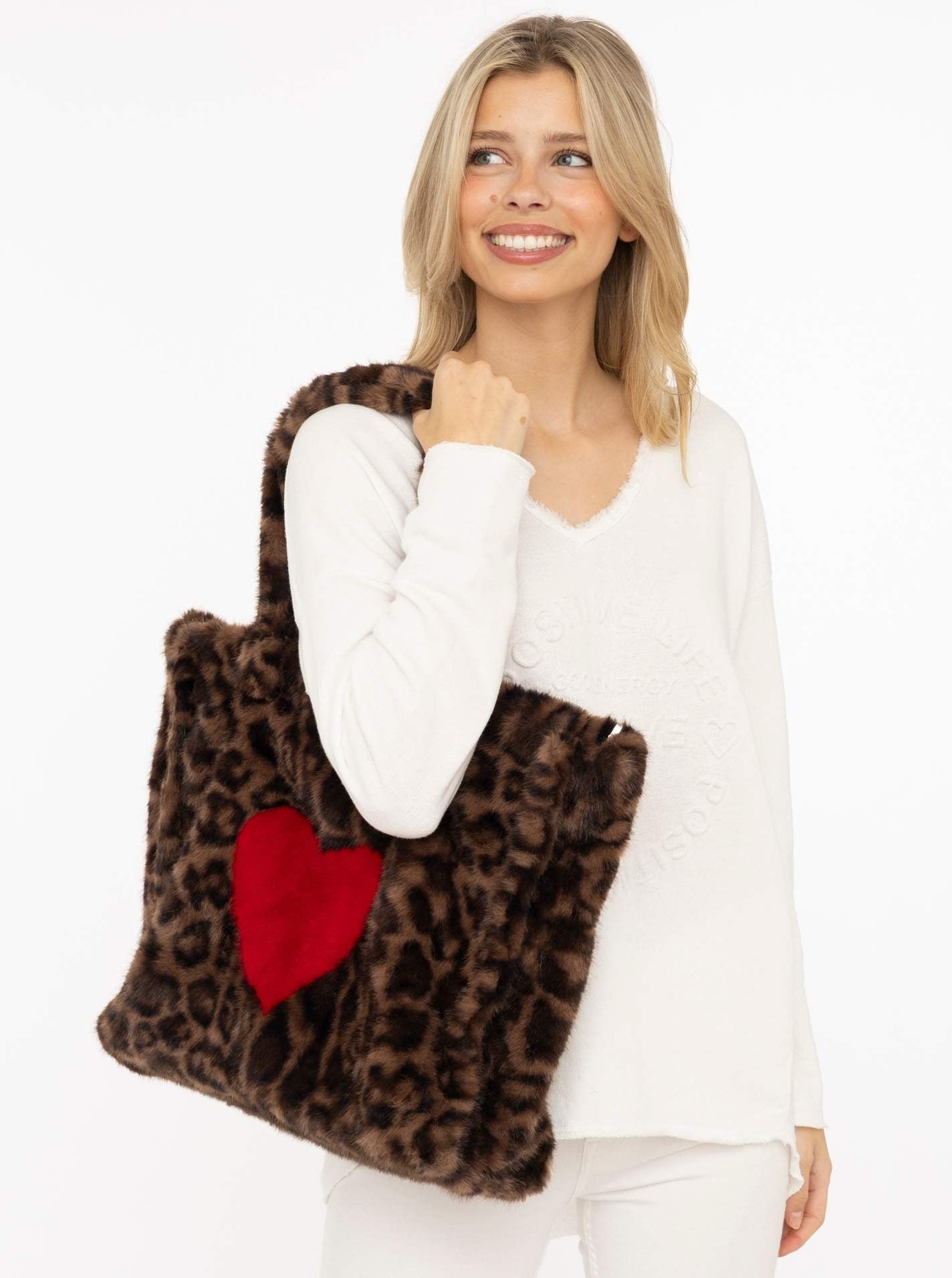 💕 Zwillingsherz Shopper "Leo & Herz" Braun