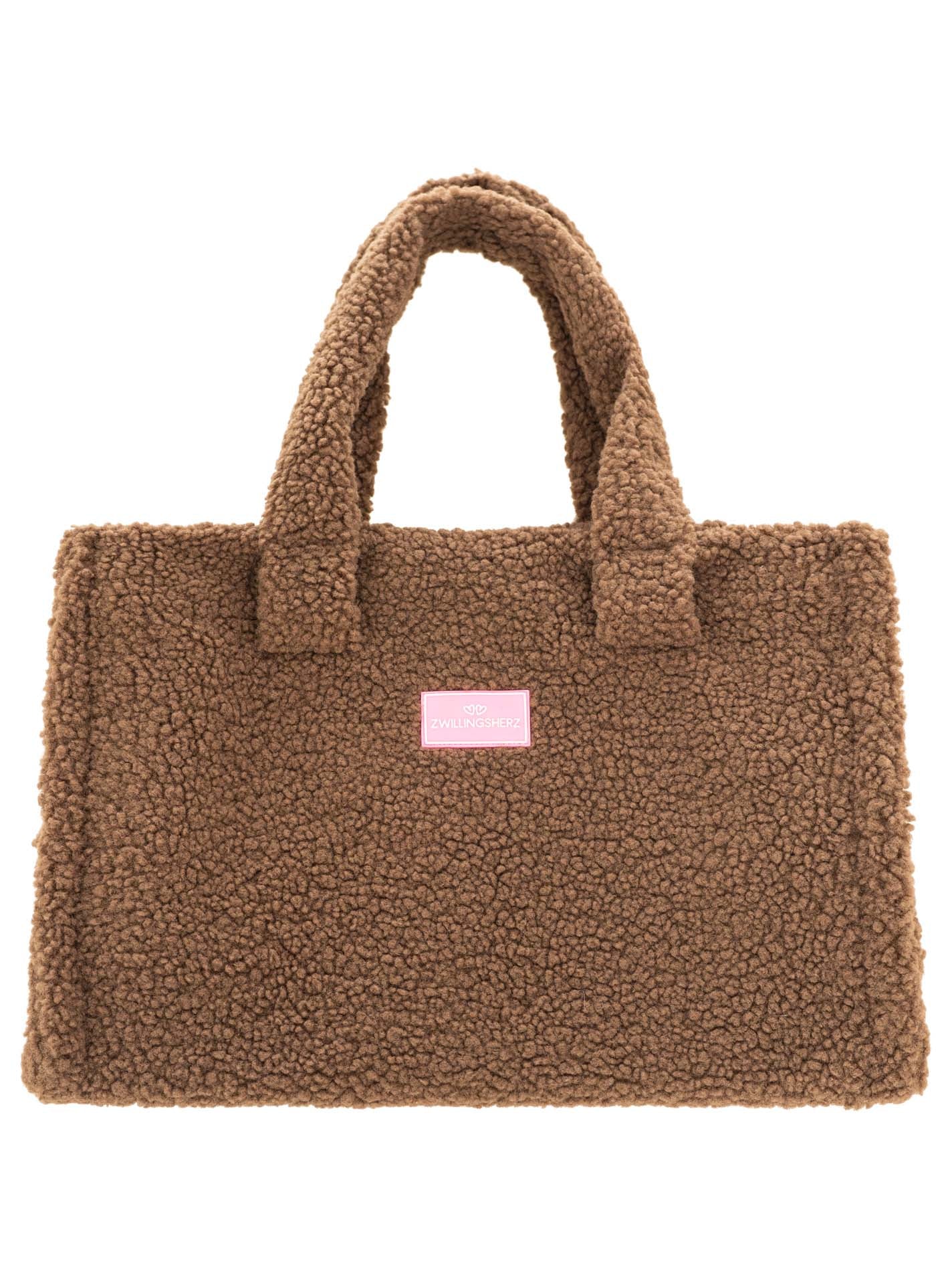 💕 Zwillingsherz Shopper XXL "Teddy" Braun