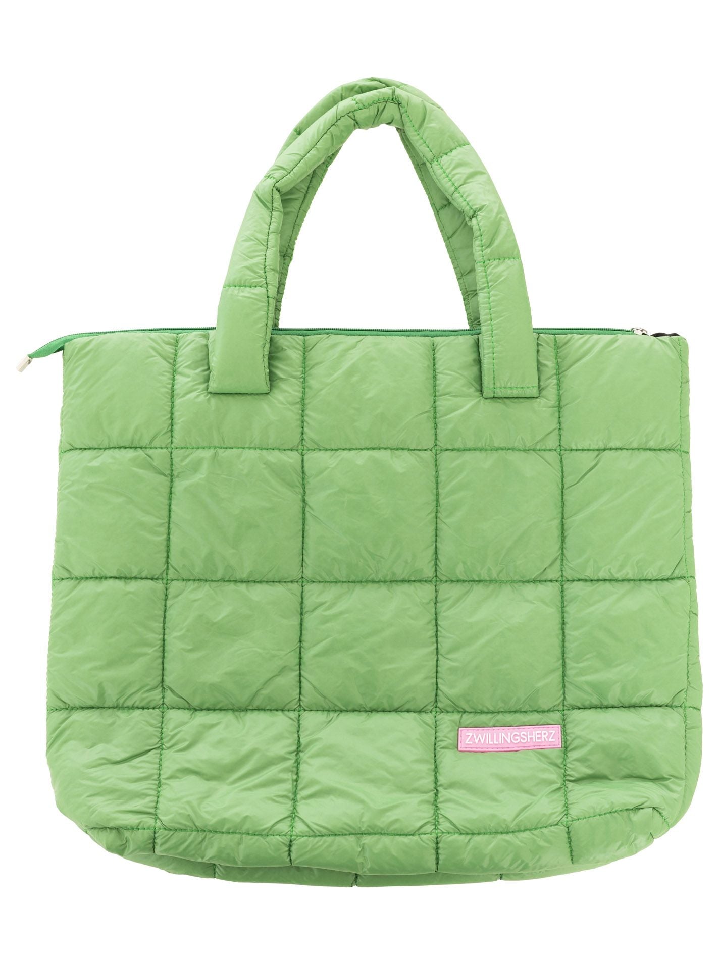 💕 Zwillingsherz Stepptasche "Uni Quadrat" Grün