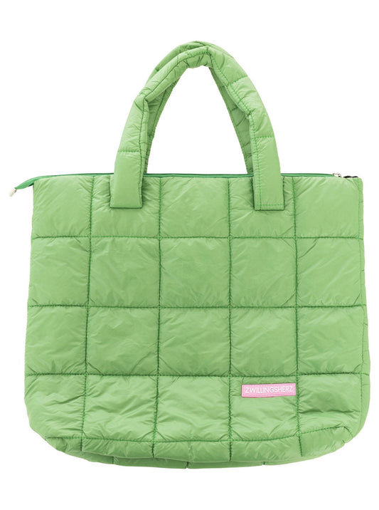 💕 Zwillingsherz Stepptasche "Uni Quadrat" Grün