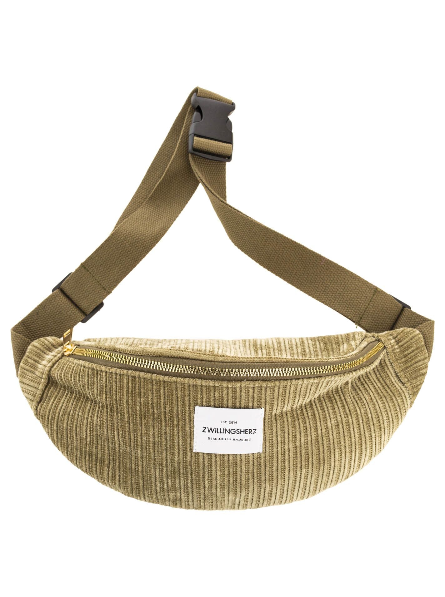 💕 Zwillingsherz Crossbody Cord "Uni" Olive