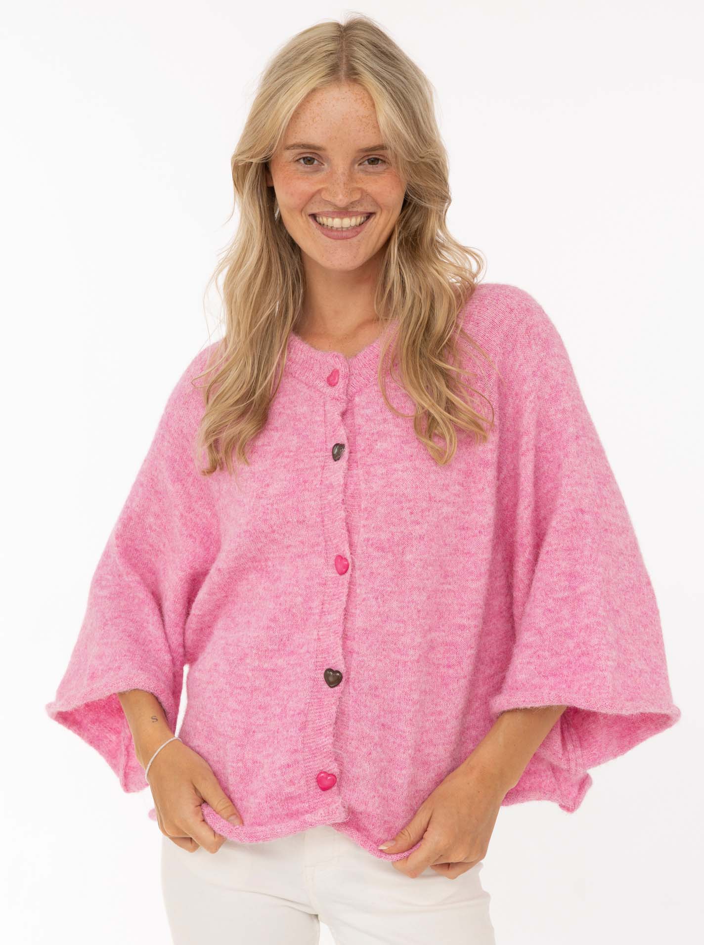 💕 Zwillingsherz Cardigan "Herz" Wollmix Pink