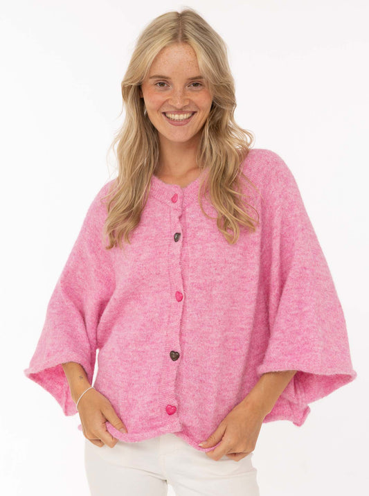 💕 Zwillingsherz Cardigan "Herz" Wollmix Pink