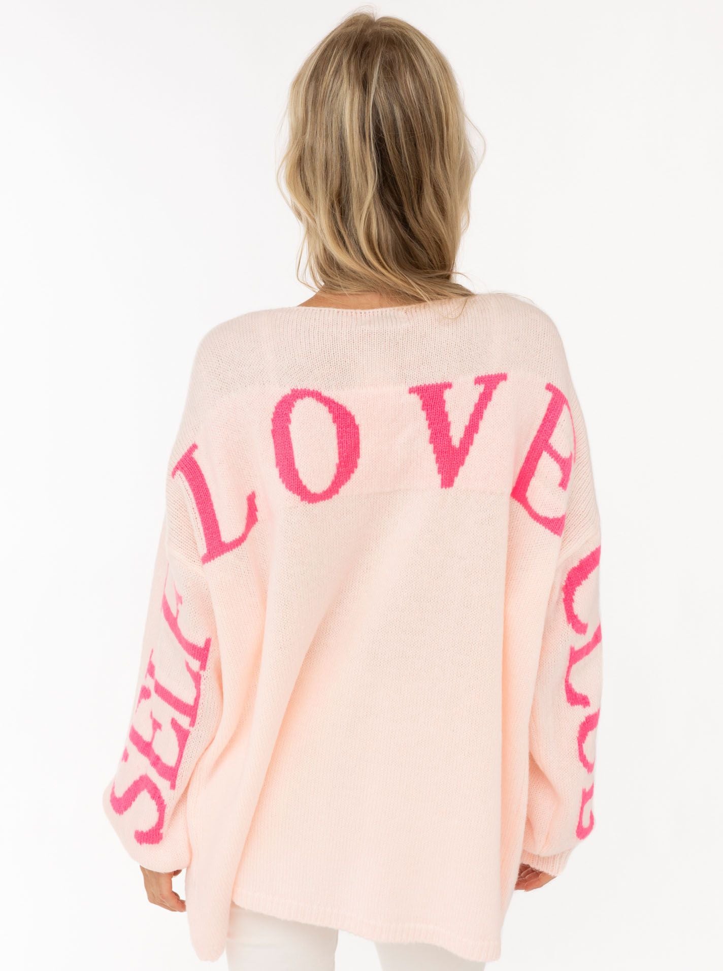 💕 Zwillingsherz Pullover "Self Club" Oversize Beige