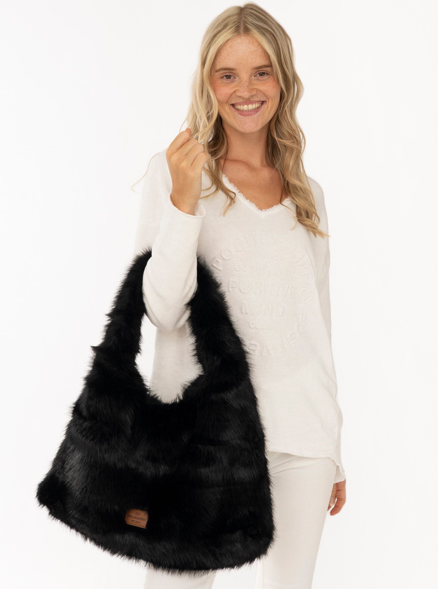 💕 Zwillingsherz Shopper XXL "Sweet Dreams" Schwarz