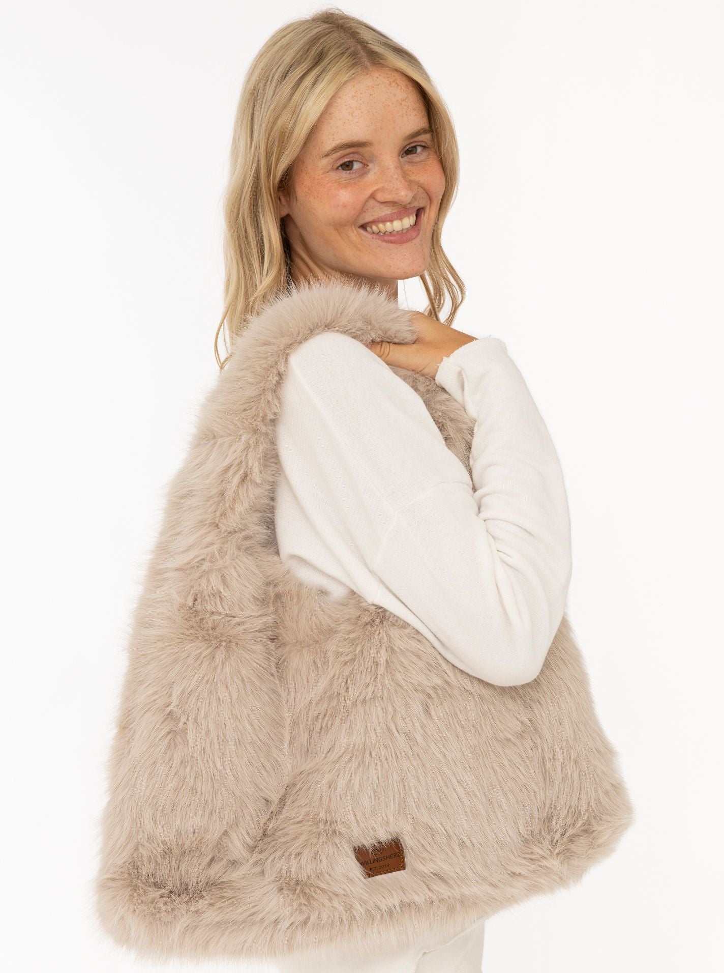 💕 Zwillingsherz Shopper XXL "Sweet Dreams" Taupe
