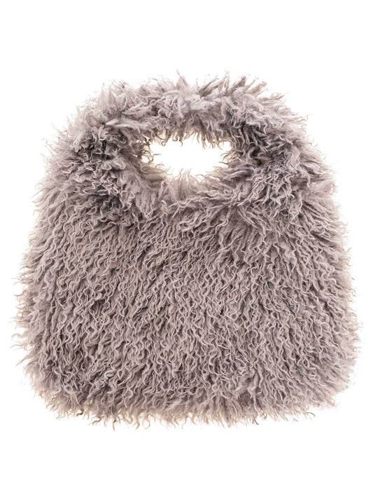 💕 Zwillingsherz Shopper XXL "Flauschig" Grau