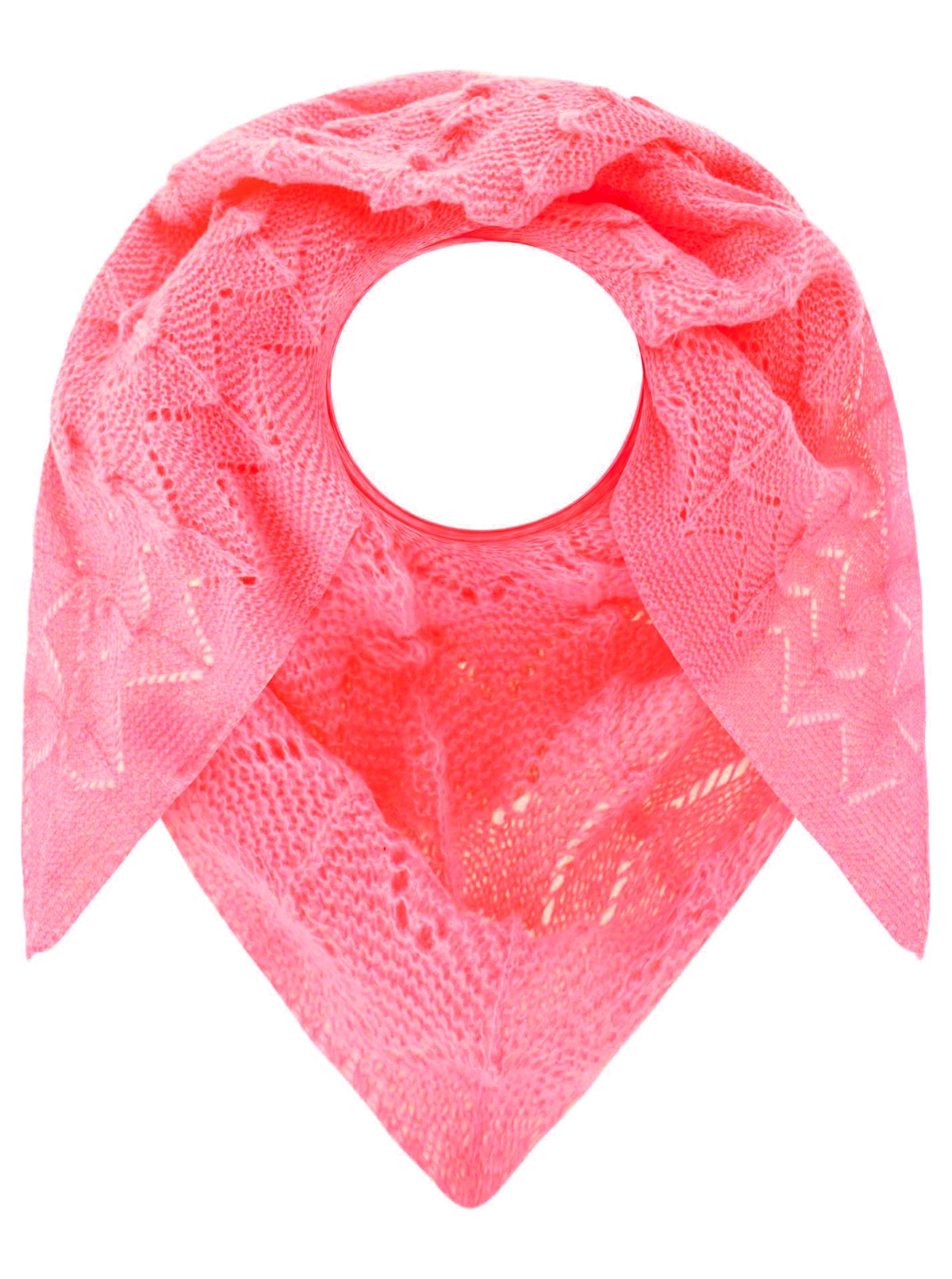 💕 Zwillingsherz Dreieckstuch "Häkelstrick" Pink