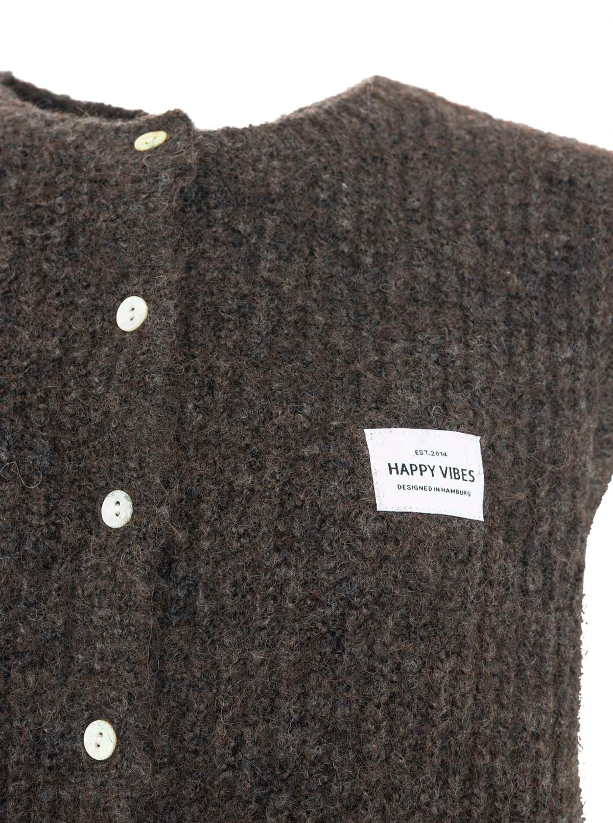 💕 Zwillingsherz Strickweste mit Knöpfen und Patch