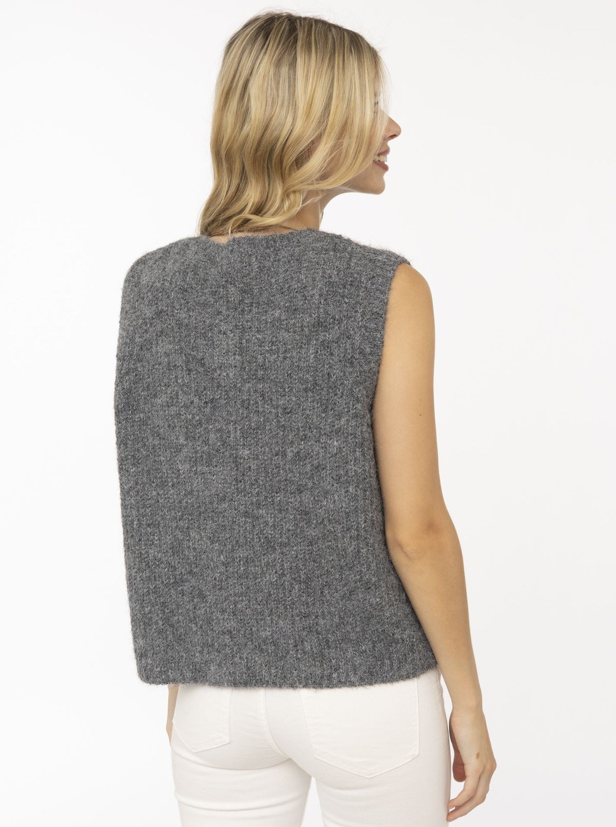 💕 Zwillingsherz Strickweste mit Knöpfen und Patch