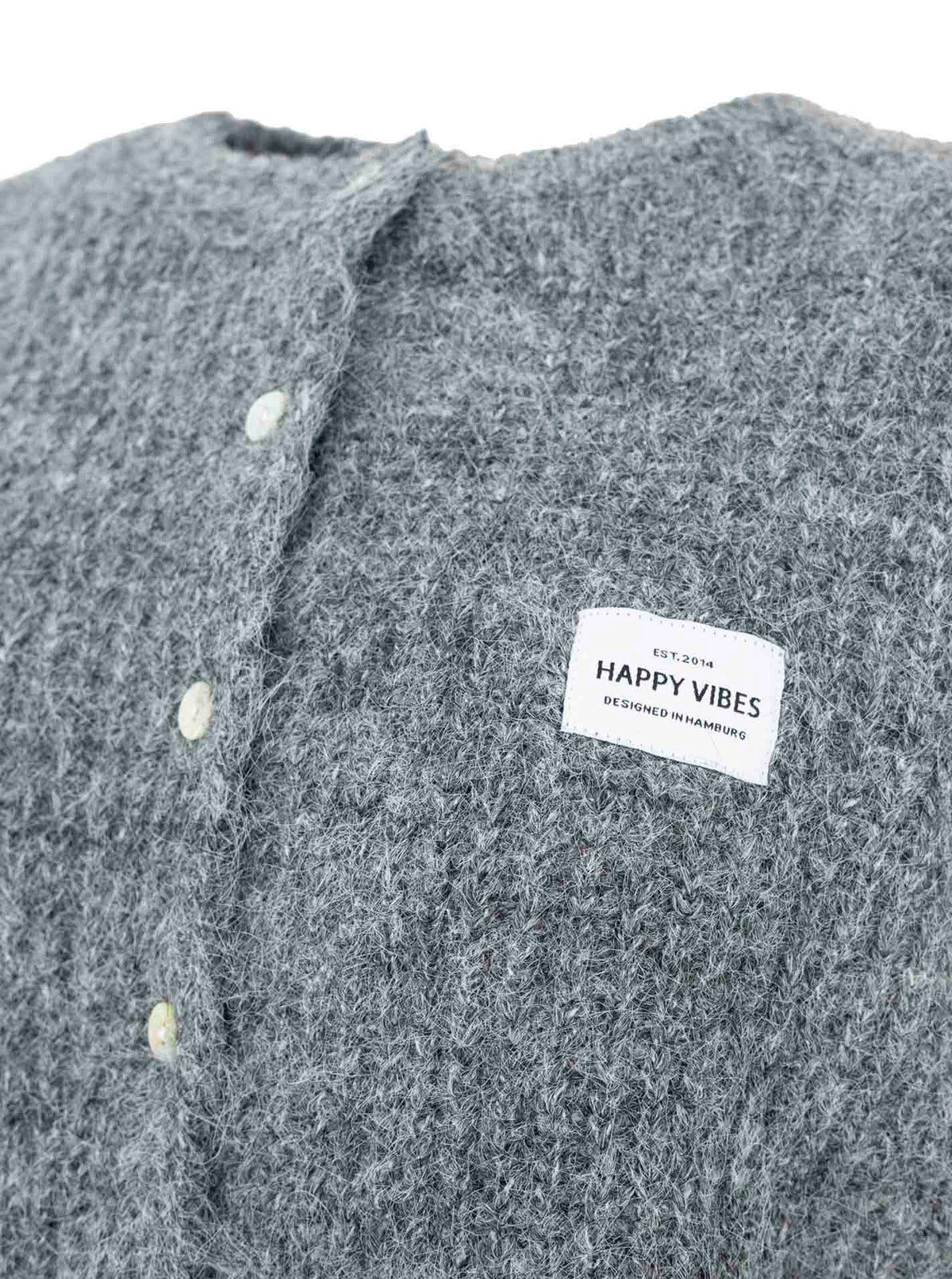 💕 Zwillingsherz Strickweste mit Knöpfen und Patch