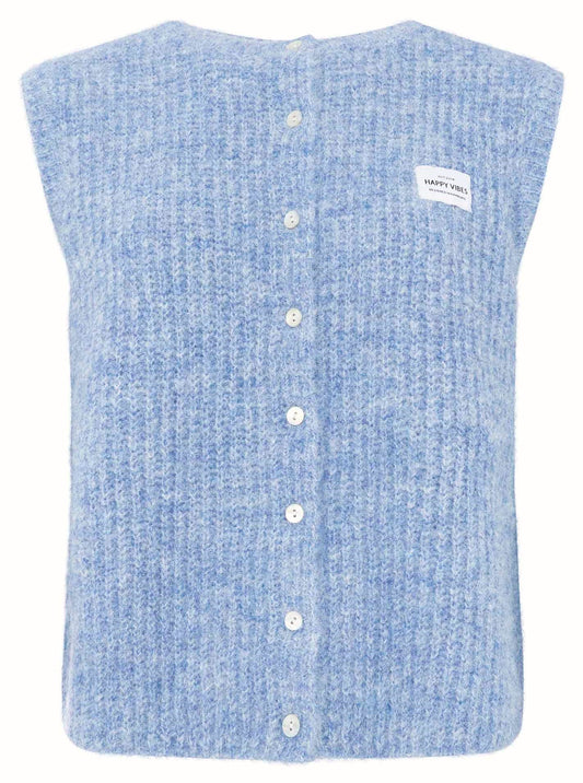 💕 Zwillingsherz Strickweste mit Knöpfen und Patch