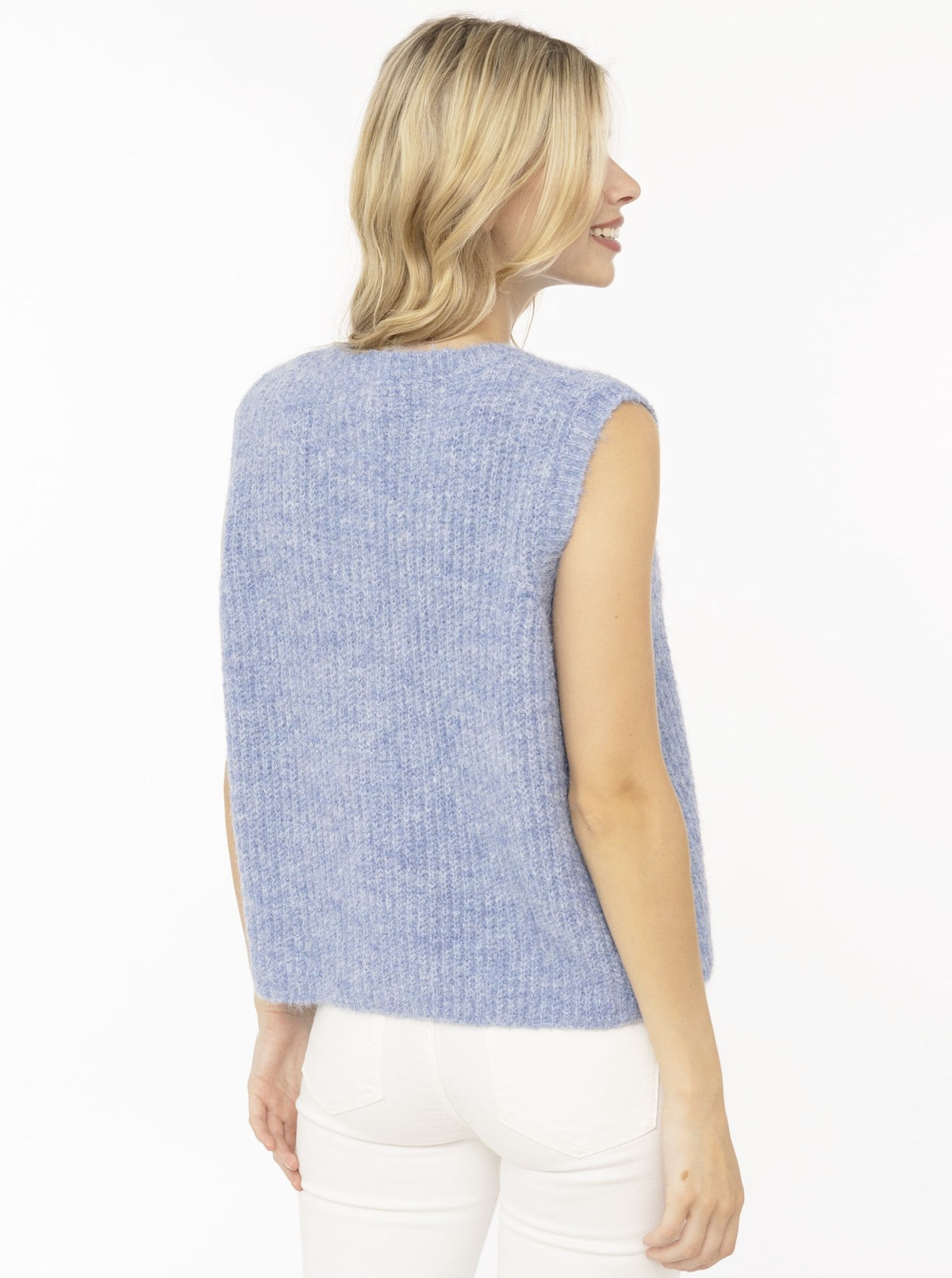 💕 Zwillingsherz Strickweste mit Knöpfen und Patch