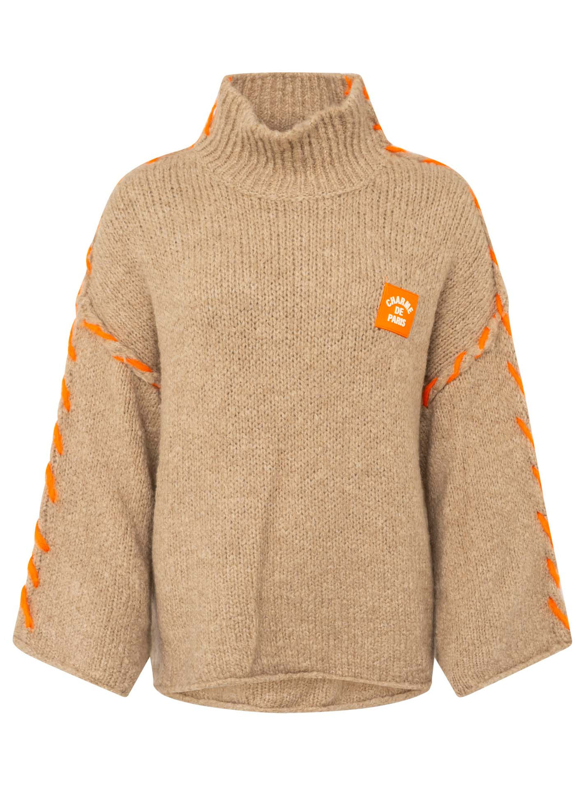 💕 Zwillingsherz Pullover Pulli "Stitch" Beige