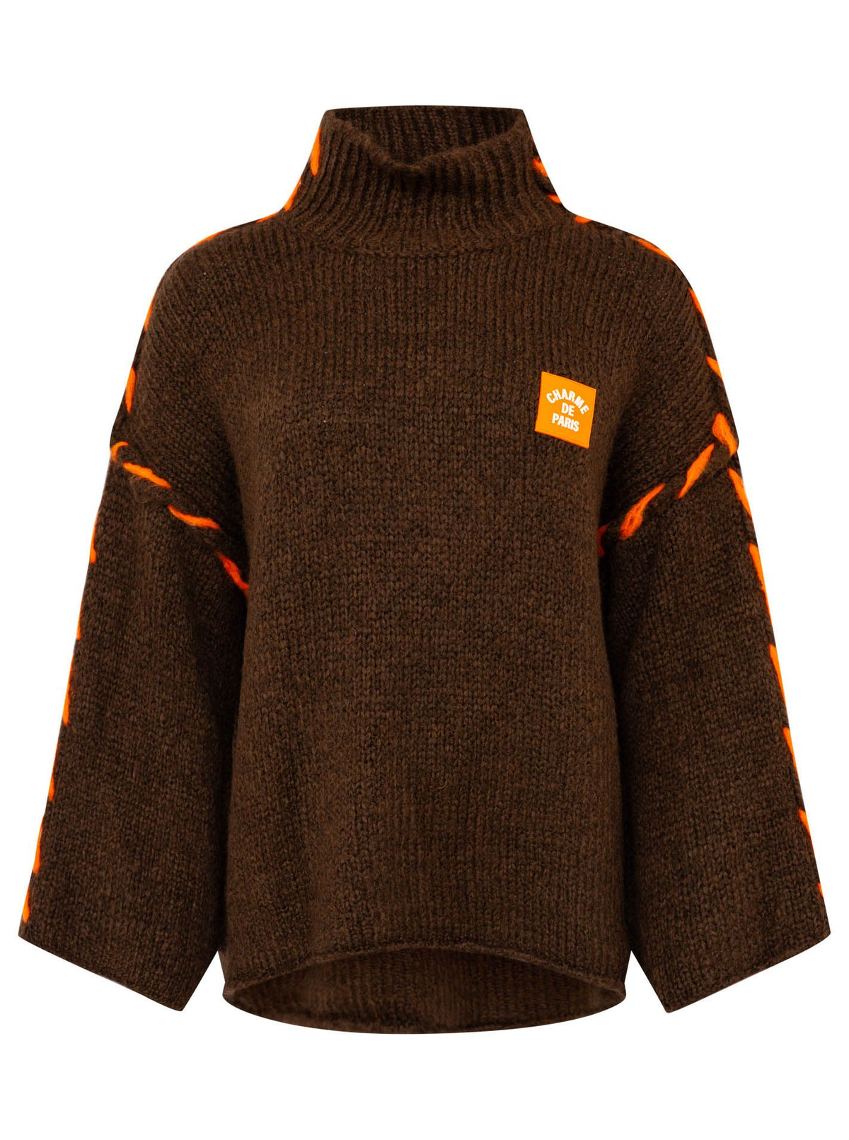 💕 Zwillingsherz Pullover Pulli "Stitch" Braun