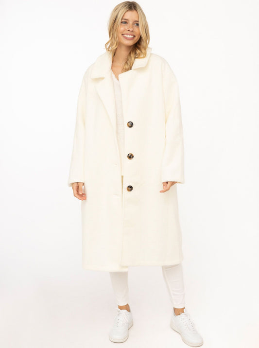 💕 Zwillingsherz Kuschelmantel "Uni" Creme