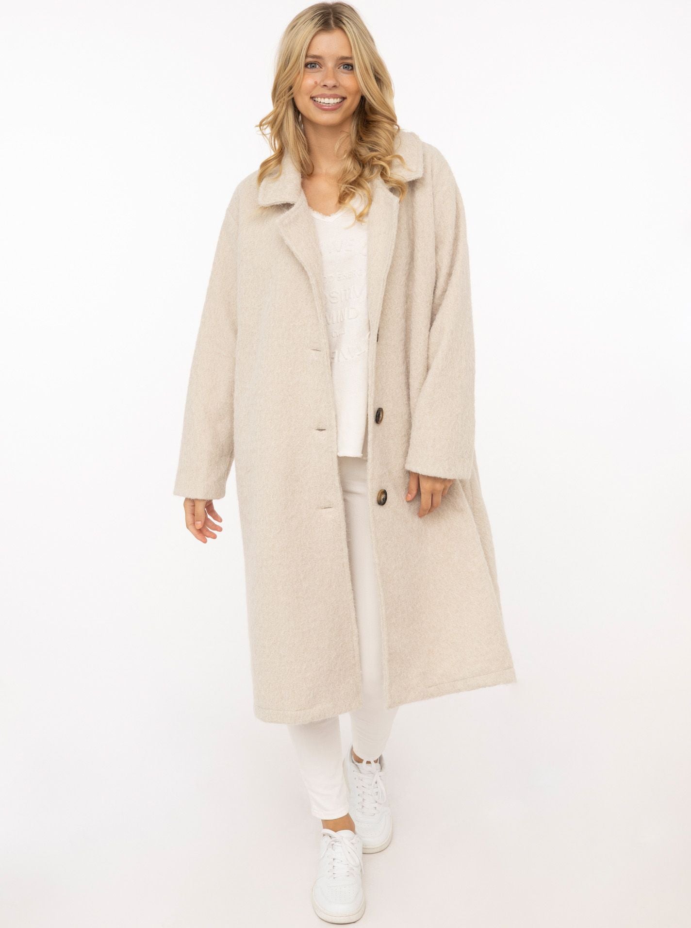 💕 Zwillingsherz Kuschelmantel "Uni" Beige