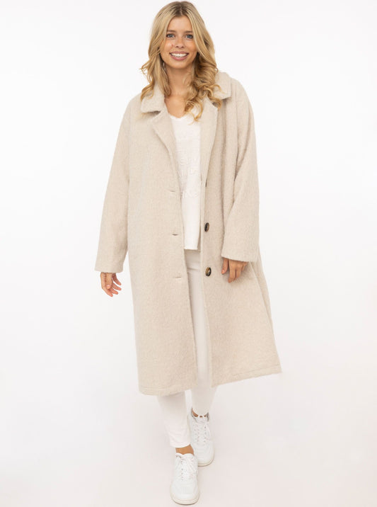 💕 Zwillingsherz Kuschelmantel "Uni" Beige