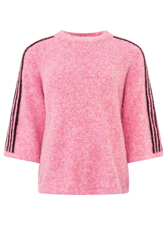 💕 Zwillingsherz Halbarm Pullover Pulli "Stripes" Pink