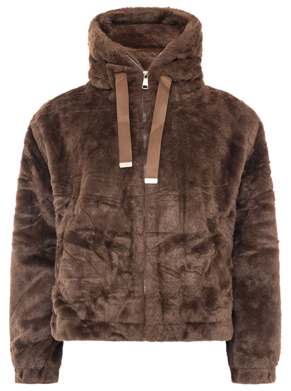 💕 Zwillingsherz Kuscheljacke "Cozy Fake Fur" Braun
