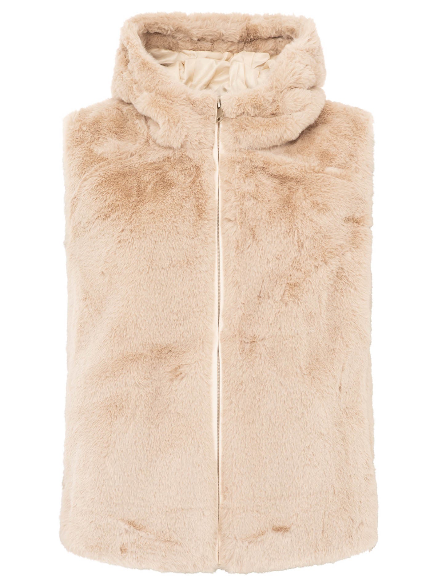 💕 Zwillingsherz Weste "Hood" Fellweste Beige