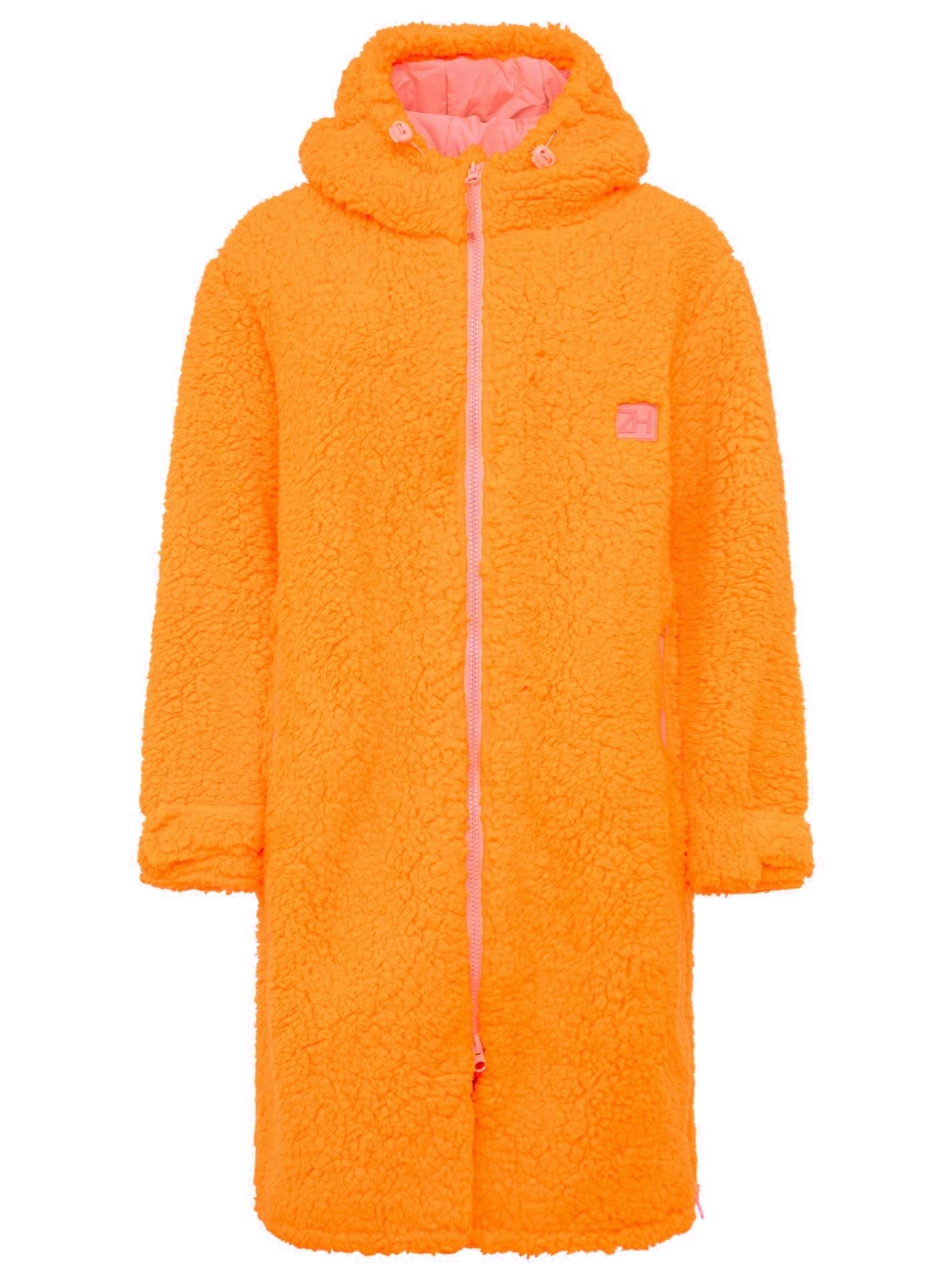 💕 Zwillingsherz Oversize Windjacke Inside Out "Teddy" Neonorange