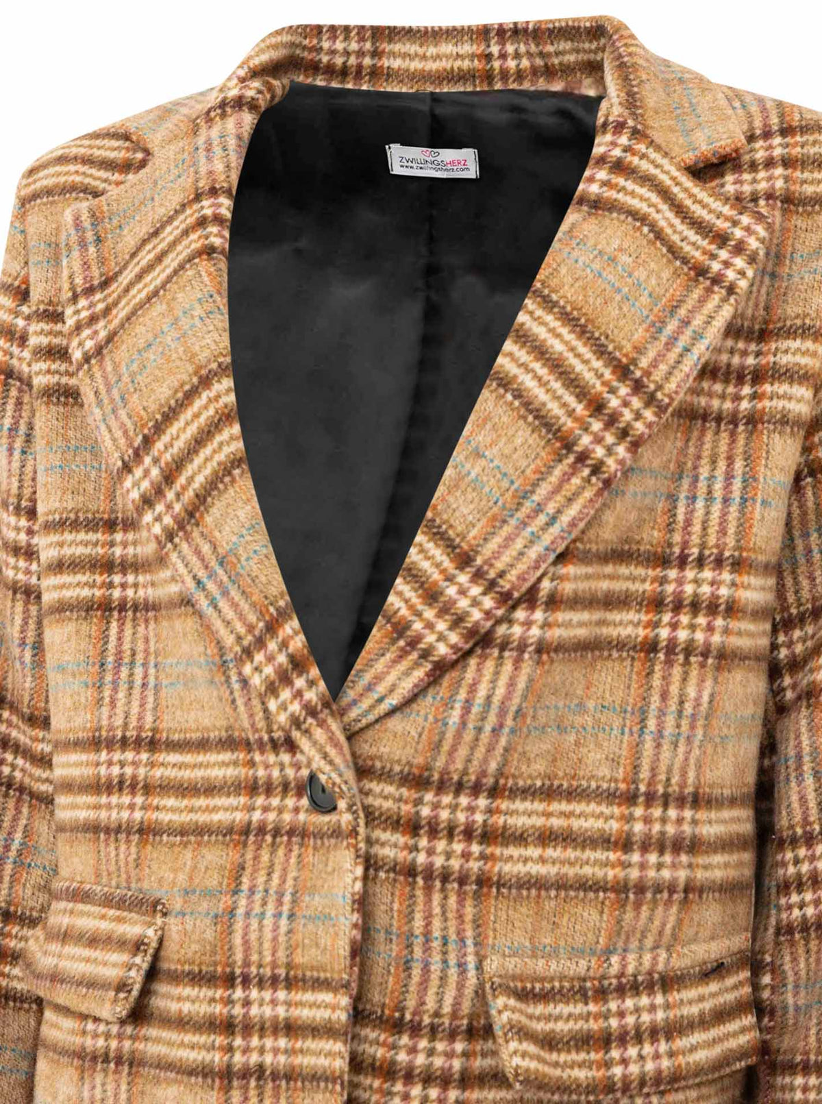 💕 Zwillingsherz Blazer "Herbstkaro"