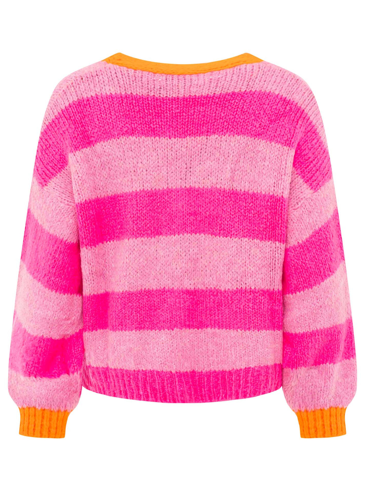 💕 Zwillingsherz Cardigan Strickjacke "Big Neon" Neonpink