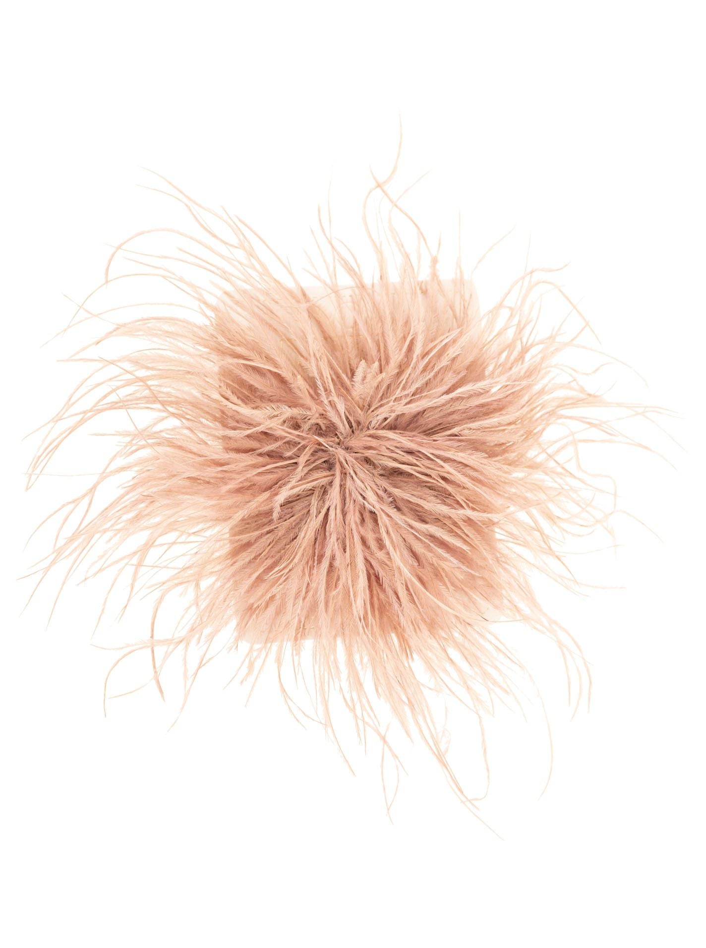 Brosche "Crazy Federmix" Taupe