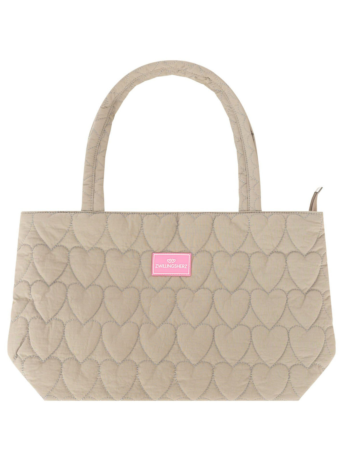 💕 Zwillingsherz Shopper "Heart Steppung" Tasche Grau