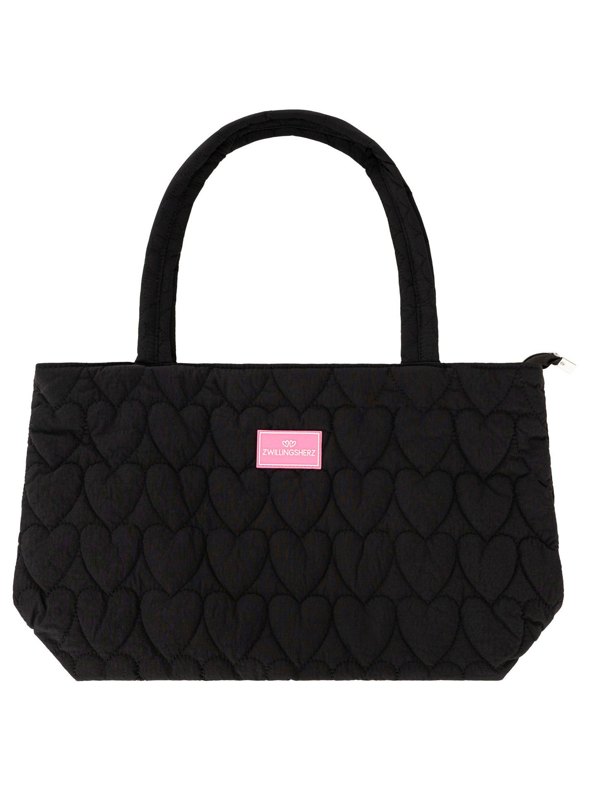 💕 Zwillingsherz Shopper "Heart Steppung" Tasche Schwarz