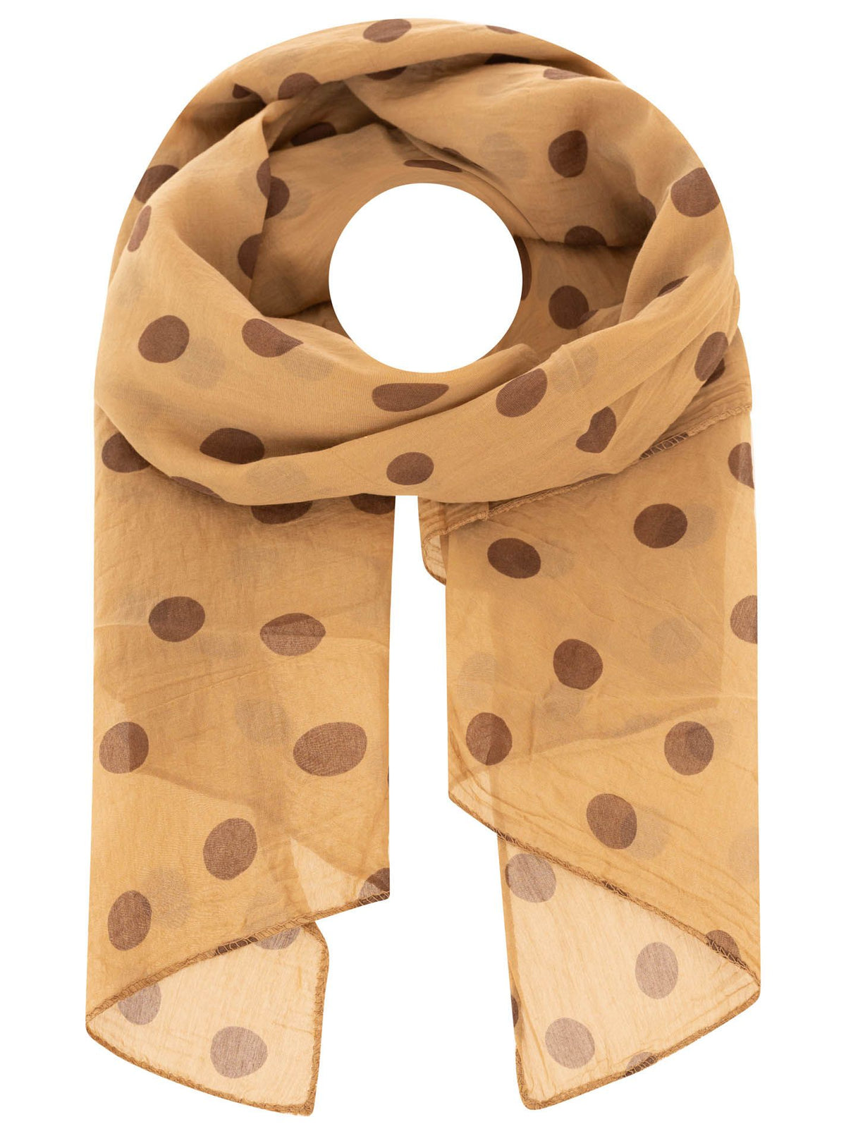 Schal Tuch "Dots Uni" Baumwolle Seide