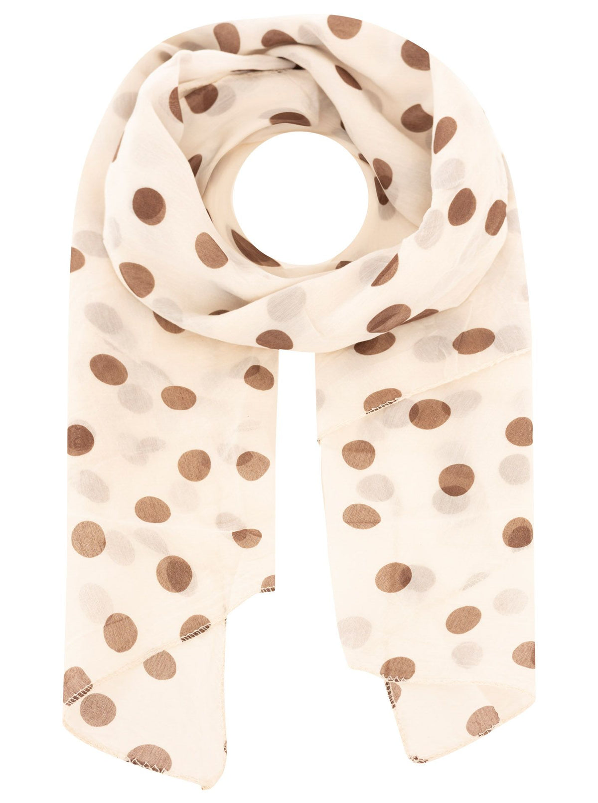 Schal Tuch "Dots Uni" Baumwolle Seide