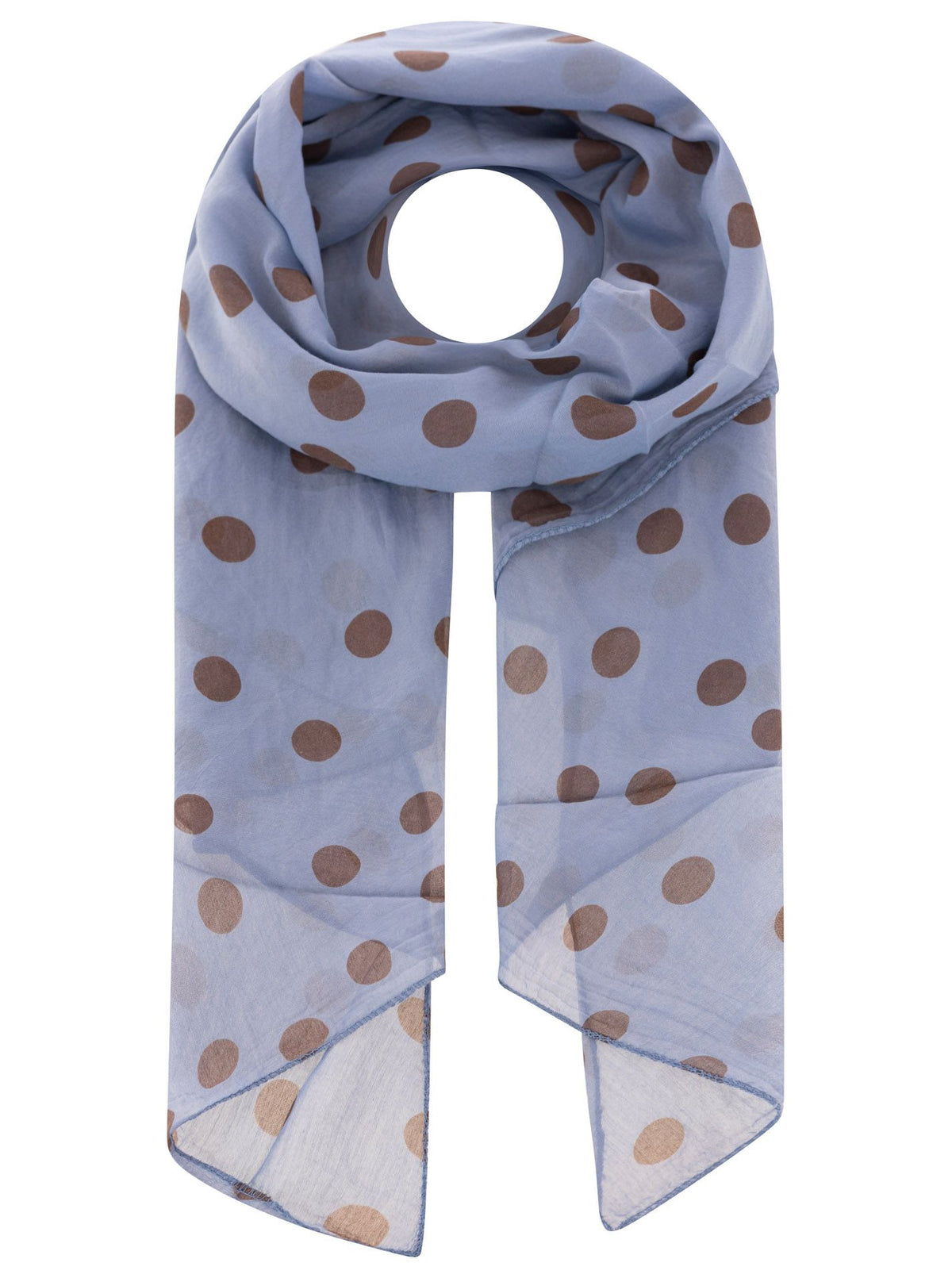 Schal Tuch "Dots Uni" Baumwolle Seide
